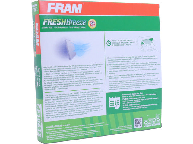 FRAM Cabin Air Filter P/N:CF10612 Fits: Smart Eq Fortwo 2019, Smart Fortwo 18-08 - Image 1