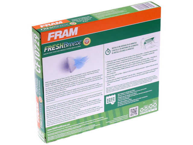 FRAM Cabin Air Filter P/N:CF10729 Fits: Chrysler 200, Chrysler Cirrus, Chrysler Sebring, Dodge Avenger, Dodge Caliber, Dodge Journey, Jeep Compass, Jeep Patriot, Ram 1500, Ram 2500, Ram 3500, Ram 4500, Ram 5500 - Image 1