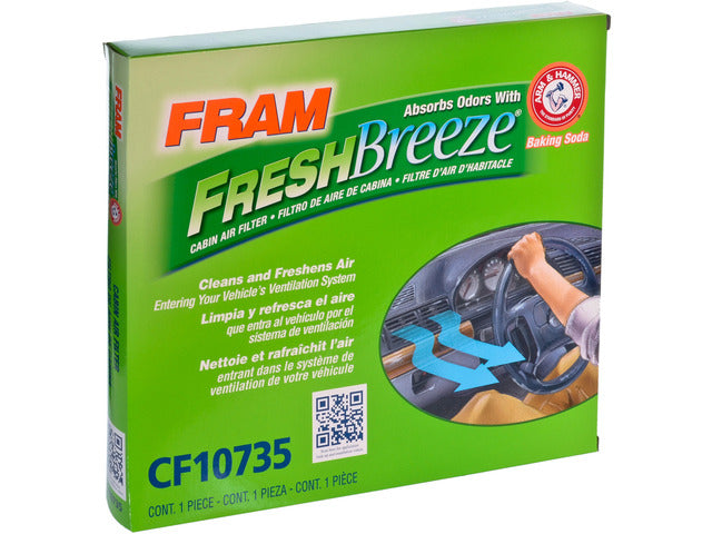FRAM Cabin Air Filter P/N:CF10735 Fits: Genesis Electrified G80, Genesis G70, Genesis G80, Genesis G90, Genesis Gv70, Genesis Gv80, Genesis Gv80 Coupe, Hyundai Equus, Hyundai Genesis, Hyundai Santa Fe, Kia K900, Kia Stinger, Kia Telluride - Image 1