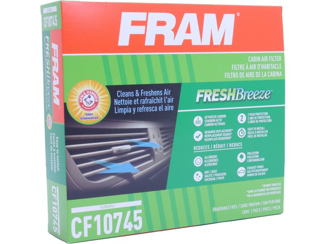 FRAM Cabin Air Filter P/N:CF10745 Fits: Subaru Forester 08-03 - Image 3