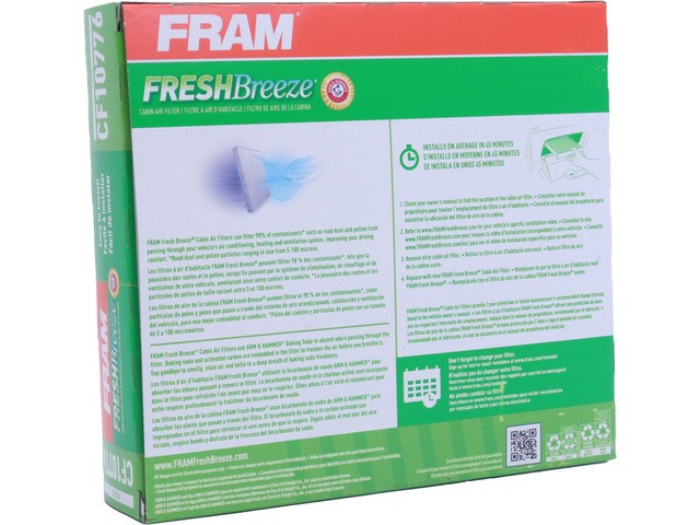 FRAM Cabin Air Filter P/N:CF10776 Fits: Kia Soul 13-10 - Image 1