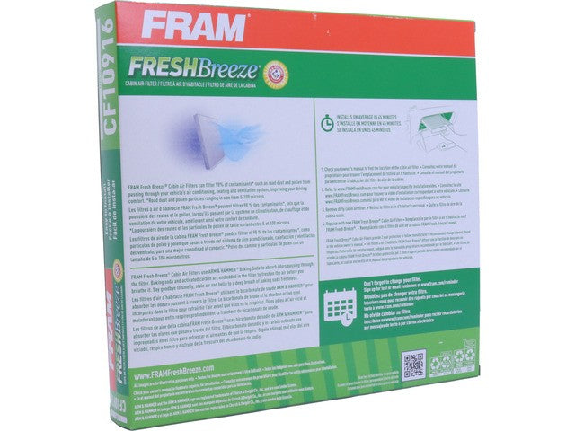 FRAM Cabin Air Filter P/N:CF10916 Fits: BMW I8 17-15, BMW I8 20-19, BMW Z4 16-03 - Image 1