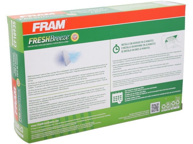 FRAM Cabin Air Filter P/N:CF10935 Fits: Mercedes-benz Cl550, Mercedes-benz Cl600, Mercedes-benz Cl63 Amg, Mercedes-benz Cl65 Amg, Mercedes-benz R550, Mercedes-benz S350, Mercedes-benz S400, Mercedes-benz S450, Mercedes-benz S550, Mercedes-benz S600 - Image 1