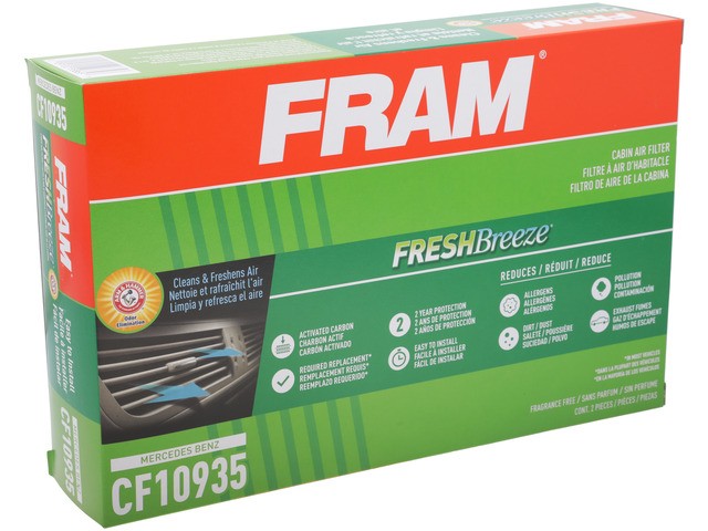 FRAM Cabin Air Filter P/N:CF10935 Fits: Mercedes-benz Cl550, Mercedes-benz Cl600, Mercedes-benz Cl63 Amg, Mercedes-benz Cl65 Amg, Mercedes-benz R550, Mercedes-benz S350, Mercedes-benz S400, Mercedes-benz S450, Mercedes-benz S550, Mercedes-benz S600 - Image 3