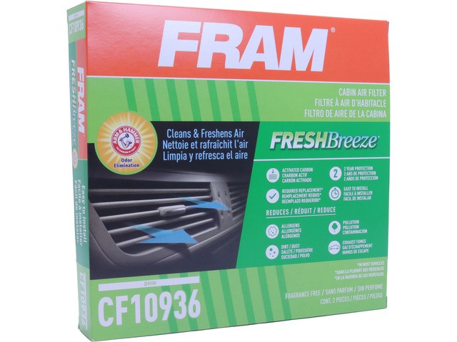 FRAM Cabin Air Filter P/N:CF10936 Fits: BMW X5 19-07, BMW X6 19-08 - Image 3