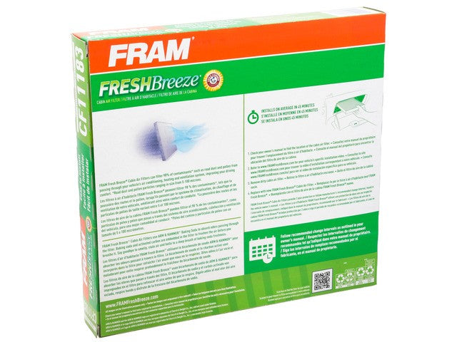FRAM Cabin Air Filter P/N:CF11183 Fits: Dodge Durango 25-11, Jeep Grand Cherokee 21-11, Jeep Grand Cherokee Wk 2022 - Image 1