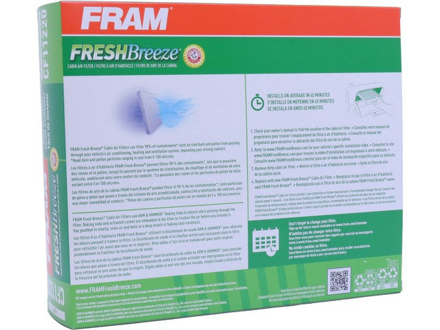 FRAM Cabin Air Filter P/N:CF11220 Fits: BMW 528i, BMW 528i Xdrive, BMW 535d, BMW 535d Xdrive, BMW 535i, BMW 535i Gt, BMW 535i Gt Xdrive, BMW 535i Xdrive, BMW 550i, BMW 550i Gt - Image 1