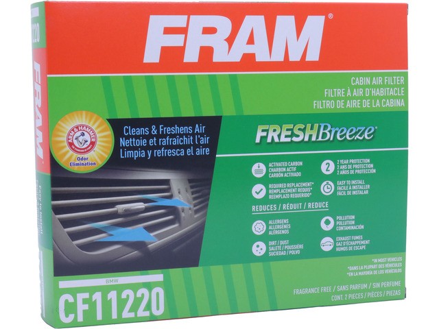 FRAM Cabin Air Filter P/N:CF11220 Fits: BMW 528i, BMW 528i Xdrive, BMW 535d, BMW 535d Xdrive, BMW 535i, BMW 535i Gt, BMW 535i Gt Xdrive, BMW 535i Xdrive, BMW 550i, BMW 550i Gt - Image 3