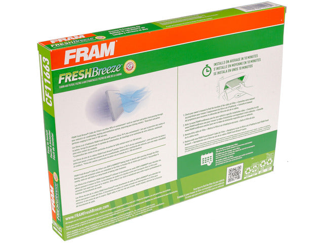 FRAM Cabin Air Filter P/N:CF11663 Fits: Buick Enclave 17-08, Chevrolet Traverse 17-09, GMC Acadia 16-07, GMC Acadia Limited 2017, Saturn Outlook 10-07 - Image 1