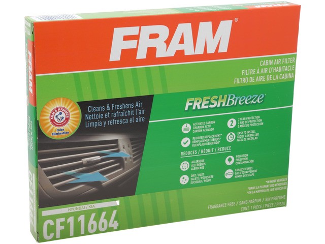 FRAM Cabin Air Filter P/N:CF11664 Fits: Hyundai Santa Fe 11-09, Kia Sorento 15-11 - Image 3