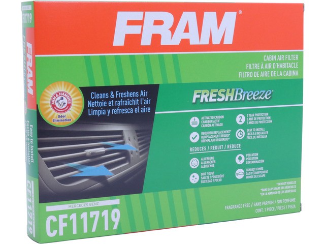 FRAM Cabin Air Filter P/N:CF11719 Fits: Mercedes-benz Amg Gt 43, Mercedes-benz Amg Gt 53, Mercedes-benz Amg Gt 63, Mercedes-benz Amg Gt 63 S, Mercedes-benz C300, Mercedes-benz C350e, Mercedes-benz C400, Mercedes-benz C43 Amg - Image 3