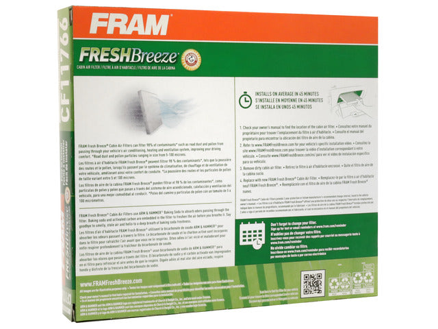 FRAM Cabin Air Filter P/N:CF11766 Fits: Mitsubishi Mirage 15-14, Mitsubishi Mirage 24-17, Mitsubishi Mirage G4 24-17 - Image 1