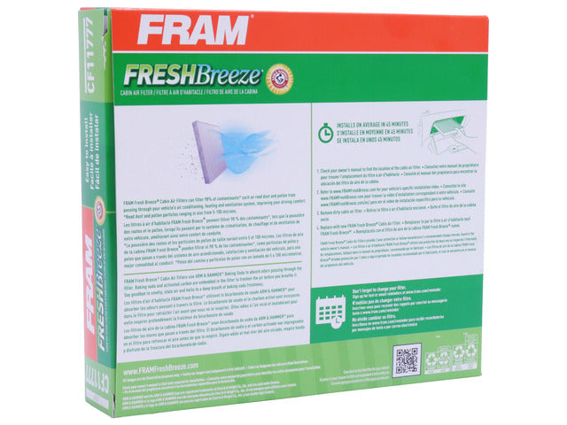FRAM Cabin Air Filter P/N:CF11777 Fits: Jeep Wrangler 17-11, Jeep Wrangler Jk 2018 - Image 1
