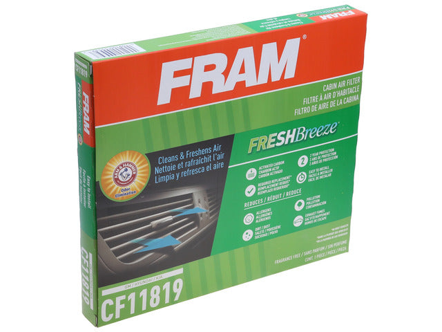 FRAM Cabin Air Filter P/N:CF11819 Fits: Chevrolet Captiva Sport, Chevrolet Equinox, GMC Terrain, Hyundai Azera, Hyundai Santa Fe, Hyundai Santa Fe Sport, Hyundai Santa Fe Xl, Hyundai Sonata, Kia Cadenza, Kia Optima, Kia Sedona, Saturn Vue - Image 3