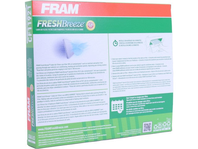 FRAM Cabin Air Filter P/N:CF11921 Fits: Mazda Mpv 06-04, Mazda Rx-8 11-04 - Image 1