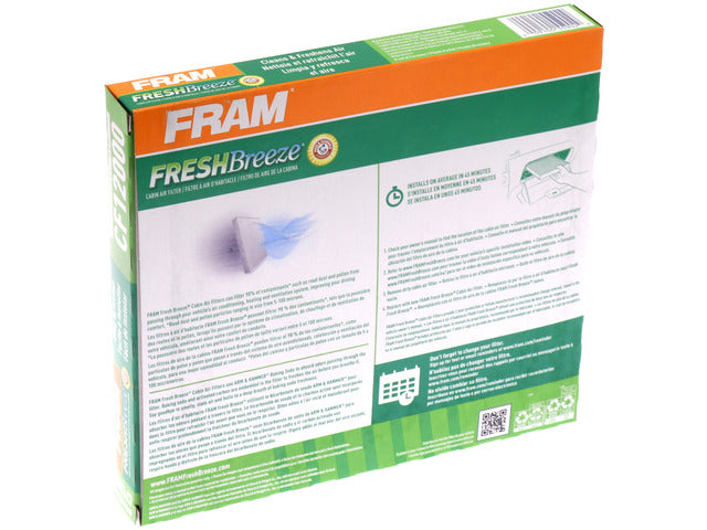 FRAM Cabin Air Filter P/N:CF12000 Fits: Chrysler 200 17-15, Jeep Cherokee 19-14 - Image 1