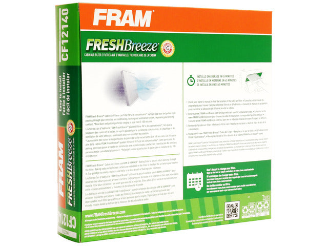 FRAM Cabin Air Filter P/N:CF12140 Fits: Mazda Cx-3 22-16, Scion Ia 2016, Toyota Yaris 20-19, Toyota Yaris Ia 18-17 - Image 1