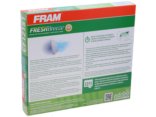 FRAM Cabin Air Filter P/N:CF12151 Fits: Hyundai Sonata 19-15, Kia Cadenza 2020 - Image 1