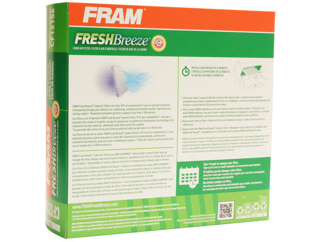 FRAM Cabin Air Filter P/N:CF12156 Fits: BMW X3 17-11, BMW X4 18-15 - Image 1