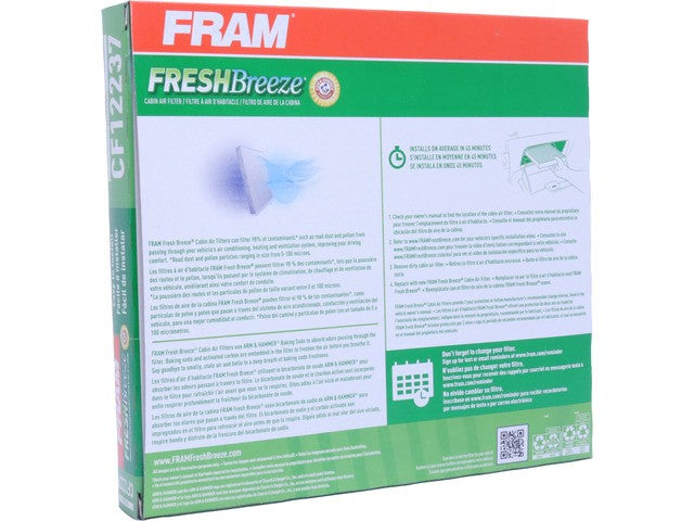 FRAM Cabin Air Filter P/N:CF12237 Fits: Nissan Micra 19-15, Nissan Nv200 21-17, Nissan Versa 19-12, Nissan Versa Note 18-14 - Image 1