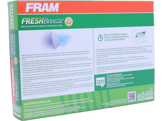 FRAM Cabin Air Filter P/N:CF8714A Fits: Volvo 850 97-93, Volvo C70 02-98, Volvo S70 00-98, Volvo S90 98-97, Volvo V70 00-98, Volvo V90 98-97 - Image 1