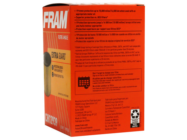 FRAM Engine Oil Filter P/N:CH12939 Fits: Jeep Gladiator 23-21, Jeep Wrangler 23-20, Ram 1500 23-20 - Image 1