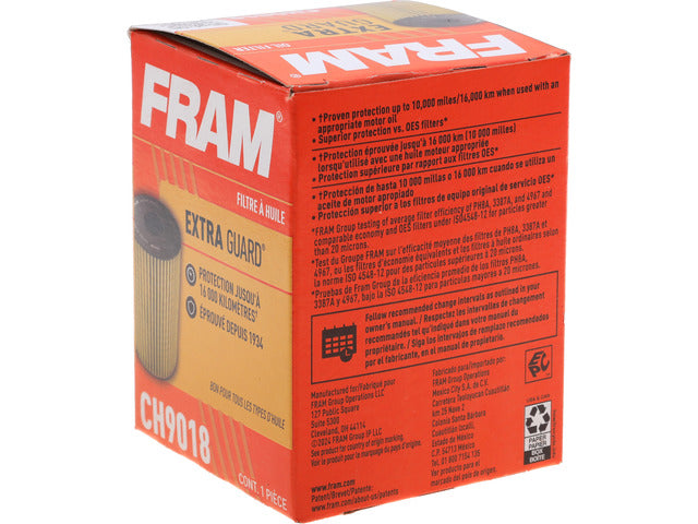 FRAM Engine Oil Filter P/N:CH9018 Fits: Buick Allure, Buick Lacrosse, Buick Regal, Buick Verano, Chevrolet Captiva Sport, Chevrolet Cavalier, Chevrolet Classic, Chevrolet Cobalt, Chevrolet Equinox, Chevrolet Hhr - Image 1