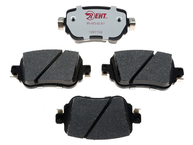 Raybestos Brakes Disc Brake Pad Set P/N:EHT1779 Fits: Audi Q3 18-16, Audi Q3 Quattro 18-16, Jaguar F-type 24-14, Volkswagen Golf 21-15, Volkswagen Golf Alltrack 19-17, Volkswagen Golf Sportwagen 19-15, Volkswagen Gti 21-15, Volkswagen Passat 22-15 - Image 1