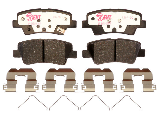 Raybestos Brakes Disc Brake Pad Set P/N:EHT1812H Fits: Hyundai Accent 22-18, Hyundai Elantra 20-17, Hyundai Ioniq 22-17, Hyundai Venue 25-20, Kia Niro 22-17, Kia Rio 23-18, Kia Rondo 17-14, Kia Soul 23-19 - Image 1