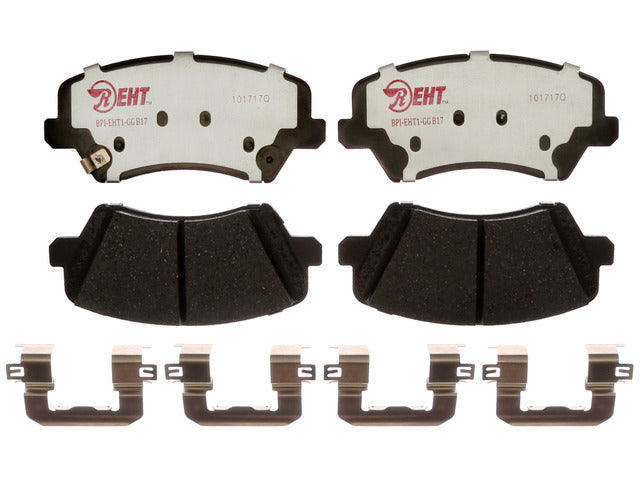 Raybestos Brakes Disc Brake Pad Set P/N:EHT1828H Fits: Hyundai Elantra Gt 17-16, Hyundai Veloster 17-16, Hyundai Veloster 21-19, Kia Forte 18-17, Kia Forte Koup 2017, Kia Forte5 18-17 - Image 1