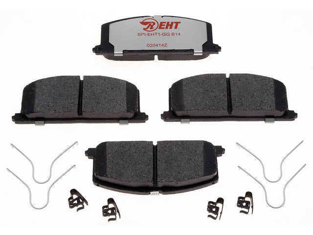 Raybestos Brakes Disc Brake Pad Set P/N:EHT242H Fits: Chevrolet Nova 88-85, Geo Prizm 92-89, Toyota Camry 86-83, Toyota Celica 91-86, Toyota Corolla 92-84, Toyota Mr2 89-85, Toyota Mr2 95-91, Toyota Paseo 99-92, Toyota Tercel 99-83 - Image 1