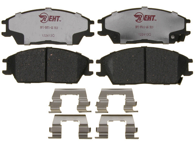 Raybestos Brakes Disc Brake Pad Set P/N:EHT440H Fits: Hyundai Accent 05-95, Hyundai Excel 94-87, Hyundai Scoupe 1991, Hyundai Scoupe 95-93, Hyundai Stellar 1987, Mitsubishi Precis 94-87 - Image 1