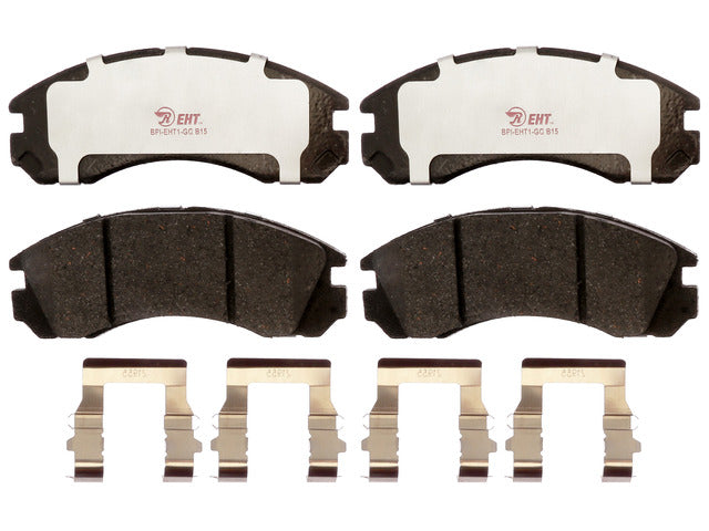 Raybestos Brakes Disc Brake Pad Set P/N:EHT723H Fits: Mitsubishi Diamante 04-97, Mitsubishi Eclipse 2000, Mitsubishi Galant 00-99, Mitsubishi Lancer 14-09, Mitsubishi Montero Sport 04-01, Mitsubishi Outlander 06-05, Mitsubishi Outlander Phev 22-18 - Image 1