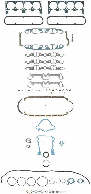FEL-PRO Engine Complete Overhaul Gasket Set P/N:FS 8553 PT-7 Fits: Chrysler Cordoba, Chrysler Lebaron, Chrysler New Yorker, Chrysler Newport, Chrysler TOWN &amp; COUNTRY, Dodge Aspen, Dodge B100, Dodge B200, Dodge B250 - Image 1