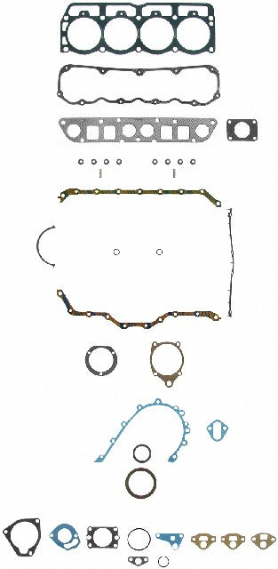 FEL-PRO Engine Complete Overhaul Gasket Set P/N:FS 9196 PT-1 Fits: Eagle Premier 89-88, Jeep Cherokee 90-86, Jeep Cj7 1986, Jeep Comanche 90-86, Jeep Wagoneer 87-86, Jeep Wrangler 90-87 - Image 1