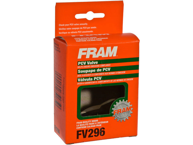 FRAM PCV Valve P/N:FV296 Fits: Buick Century, Buick Commercial Chassis, Buick Roadmaster, Buick Skylark, Buick Somerset, Cadillac Commercial Chassis, Cadillac Fleetwood, Chevrolet Astro, Chevrolet Camaro, Chevrolet Caprice - Image 1