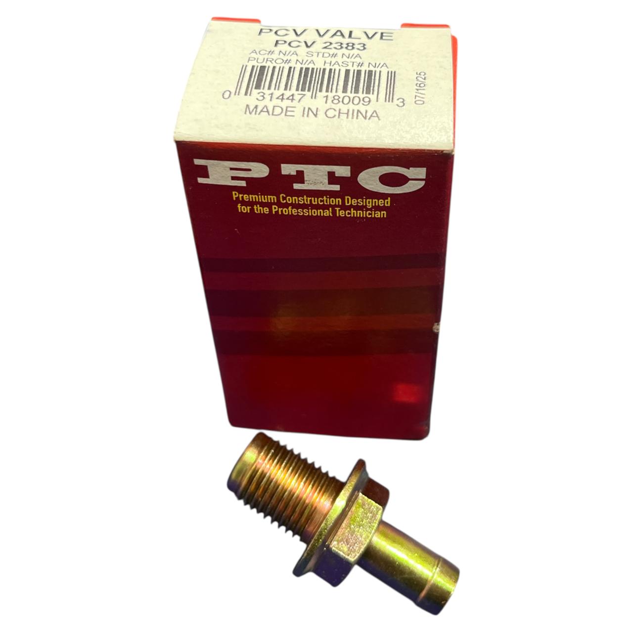 Power Train Válvula PCV P/N:PCV2383 Fits: Honda Accord 11-03, Honda Civic 15-06, Honda Cr-v 14-03, Honda Element 11-03, Honda Fit 13-07, Honda Fit 16-15, Honda Hr-v 2016