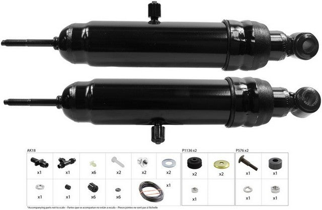 Monroe Shocks & Struts Air Shock Absorber P/N:MA810 Fits: Chevrolet Chevette, Ford Fairmont, Ford Granada, Ford Ltd, Ford Mustang, Mercury Capri, Mercury Cougar, Mercury Grand Marquis, Mercury Marquis, Mercury Zephyr - Image 1