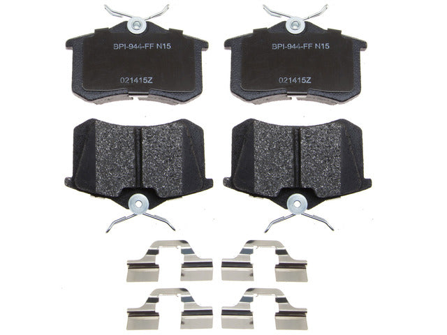Raybestos Brakes Disc Brake Pad Set P/N:MGD340MH Fits: Audi A4, Audi A4 Quattro, Audi S4, Peugeot 307, Peugeot 405, Volkswagen Beetle, Volkswagen Corrado, Volkswagen Golf, Volkswagen Jetta, Volkswagen Passat, Volkswagen Quantum, Volkswagen Scirocco - Image 1