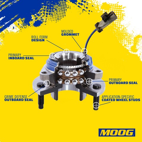 MOOG Hub Assemblies Wheel Bearing and Hub Assembly P/N:512153 Fits: Cadillac Xlr 08-04, Chevrolet Corvette 08-97 - Image 6