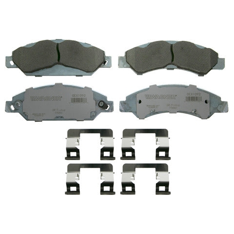 Wagner Brake Disc Brake Pad Set P/N:OEX1092 Fits: Cadillac Escalade, Cadillac Escalade Esv, Cadillac Escalade Ext, Chevrolet Avalanche, Chevrolet Silverado 1500, Chevrolet Silverado 1500 Classic, Chevrolet Suburban 1500, Chevrolet Tahoe, GMC Sierra 1500 - Image 1