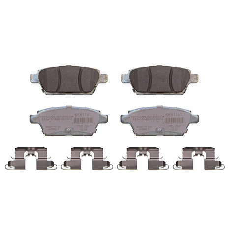 Wagner Brake Disc Brake Pad Set P/N:OEX1161 Fits: Ford Fusion 12-06, Lincoln Mkz 12-07, Lincoln Zephyr 2006, Mazda 6 13-06, Mercury Milan 11-06 - Image 1