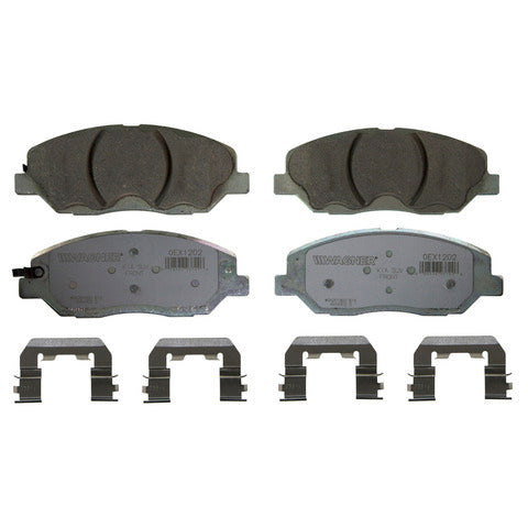 Wagner Brake Disc Brake Pad Set P/N:OEX1202 Fits: Hyundai Entourage 10-07, Hyundai Santa Fe 09-07, Hyundai Santa Fe 16-13, Hyundai Santa Fe Xl 15-13, Kia Borrego 2011, Kia Sedona 12-06, Kia Sedona 2014 - Image 1
