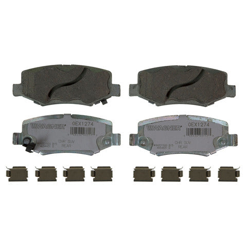 Wagner Brake Disc Brake Pad Set P/N:OEX1274 Fits: Dodge Nitro 11-07, Jeep Liberty 12-08, Jeep Wrangler 17-07, Jeep Wrangler Jk 2018 - Image 1