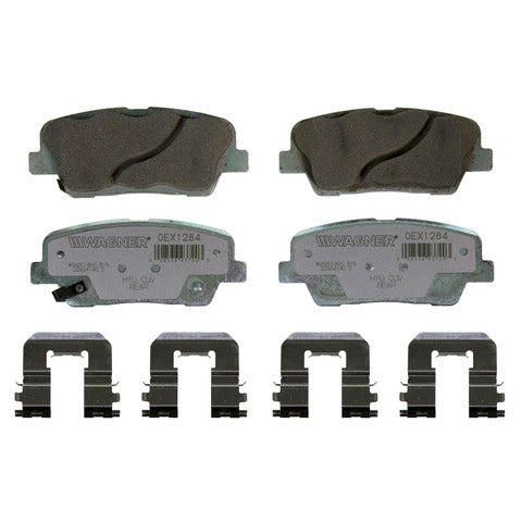 Wagner Brake Disc Brake Pad Set P/N:OEX1284 Fits: Genesis G90, Hyundai Entourage, Hyundai Equus, Hyundai Genesis, Hyundai Genesis Coupe, Hyundai Santa Fe, Hyundai Santa Fe Sport, Hyundai Santa Fe Xl, Kia Borrego, Kia K900, Kia Sedona, Kia Sorento - Image 1