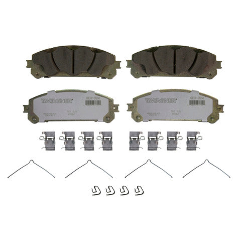 Wagner Brake Disc Brake Pad Set P/N:OEX1324 Fits: Lexus Nx200t, Lexus Nx300, Lexus Nx300h, Lexus Rx350, Lexus Rx350l, Lexus Rx450h, Lexus Rx450hl, Toyota Avalon, Toyota Camry, Toyota Highlander, Toyota Sienna - Image 1