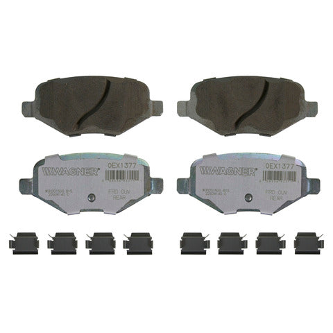 Wagner Brake Disc Brake Pad Set P/N:OEX1377 Fits: Ford Edge 12-11, Ford Explorer 12-11, Ford Flex 12-09, Ford Flex 2015, Ford Taurus 17-10, Lincoln Mks 12-09, Lincoln Mkt 19-10, Lincoln Mkx 15-11 - Image 1
