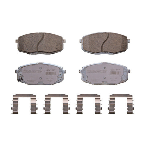 Wagner Brake Disc Brake Pad Set P/N:OEX1397 Fits: Hyundai Elantra 12-09, Kia Forte 13-10, Kia Forte Koup 13-10, Kia Forte5 13-12, Kia Soul 16-14 - Image 1