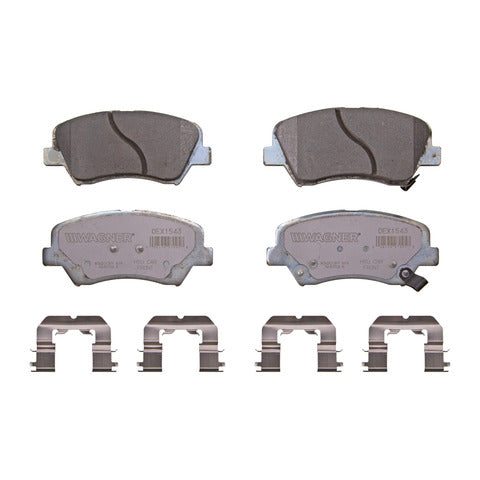 Wagner Brake Disc Brake Pad Set P/N:OEX1543 Fits: Hyundai Elantra 12-11, Hyundai Elantra 2016, Hyundai Elantra Coupe 2013, Hyundai Elantra Gt 16-13, Kia Forte 16-14, Kia Forte Koup 16-14, Kia Forte5 2016 - Image 1