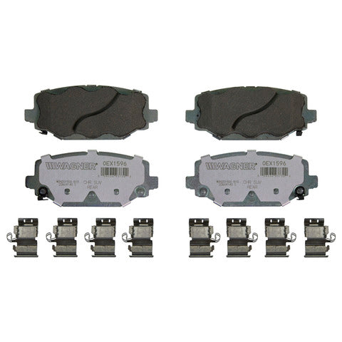 Wagner Brake Disc Brake Pad Set P/N:OEX1596 Fits: Chrysler Grand Caravan 24-21, Chrysler TOWN &amp; COUNTRY 16-12, Dodge Grand Caravan 20-11, Dodge Journey 20-12, Ram C/v 15-12, Volkswagen Routan 14-12 - Image 1